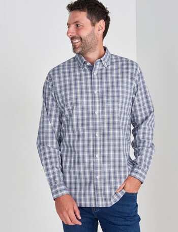 Chisel Baxter Long Sleeve Shirt, Blue product photo