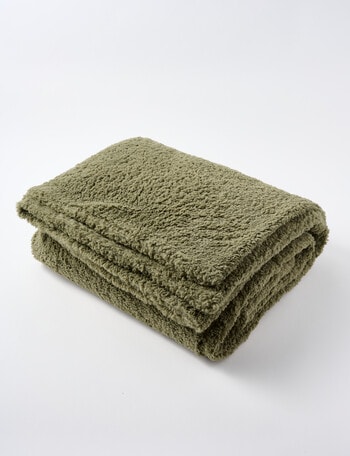 Haven Teddy Throw, Green product photo