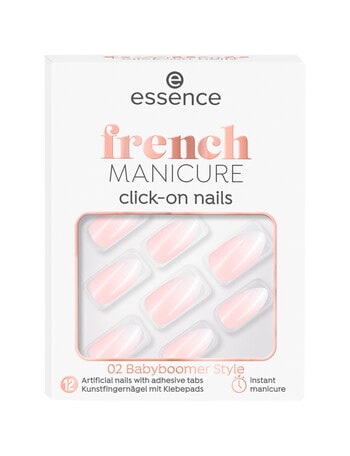 Essence French Manicure Click-On Nails, 02 Babyboomer Style product photo