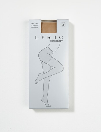 Lyric Pantyhose, 15D, 3-Pack, Nude product photo
