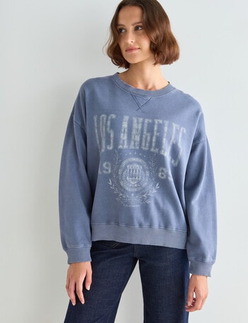 Denim Republic LA Vintage Sweatshirt, Stonewash product photo