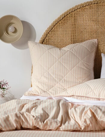 Linen House Pedro Quilted Euro Pillowcase, Peony product photo