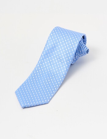 Laidlaw + Leeds Dobby Square Tie, 7cm, Light Blue product photo