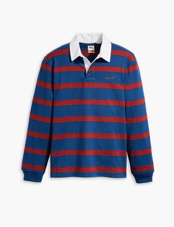 Levis Jaquard Stripe Rugby Long Sleeve T-Shirt, Navy Peony product photo