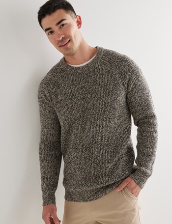 L+L Chester Crew Neck Jumper, Oatmeal product photo