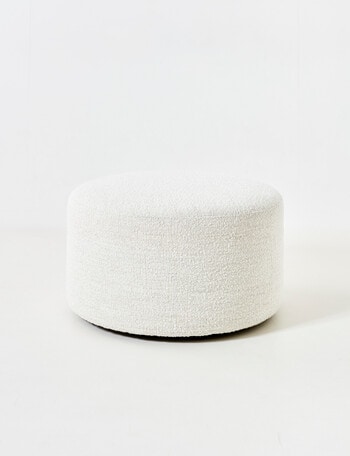 LUCA Brooklyn Fabric Ottoman Large, Boucle Natural product photo