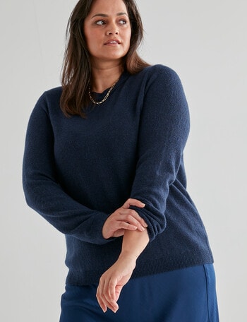 Studio Curve Fluffy Jumper, Navy product photo