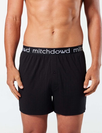 Mitch Dowd Bamboo-Blend Knit Boxer Short, Black product photo