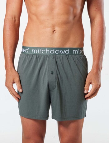 Mitch Dowd Bamboo-Blend Knit Boxer Short, Forest product photo