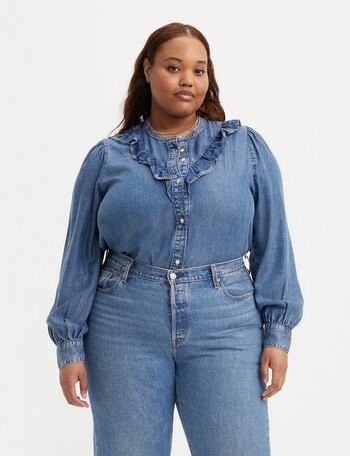 Levis Carinna Denim in Patches 2 Blouse, Blue product photo