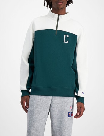 Champion Rochester City Quarter Zip Hoodie, Forest Gem product photo