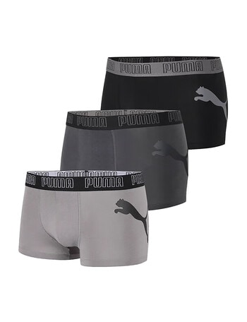 Puma Everyday Trunk, 3-Pack, Black, Dark Grey & Light Grey product photo