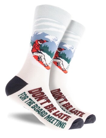 Mitch Dowd Snowboard Sock, White product photo