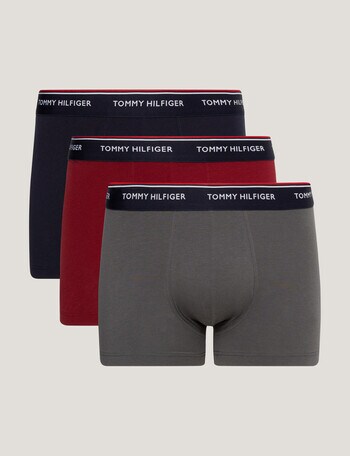 Tommy Hilfiger Essential Trunk, 3-Pack, Navy, Grey & Red product photo