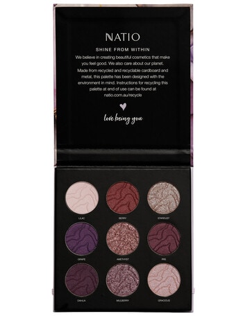 Natio Graceful Amethyst Mineral Eyeshadow Palette product photo