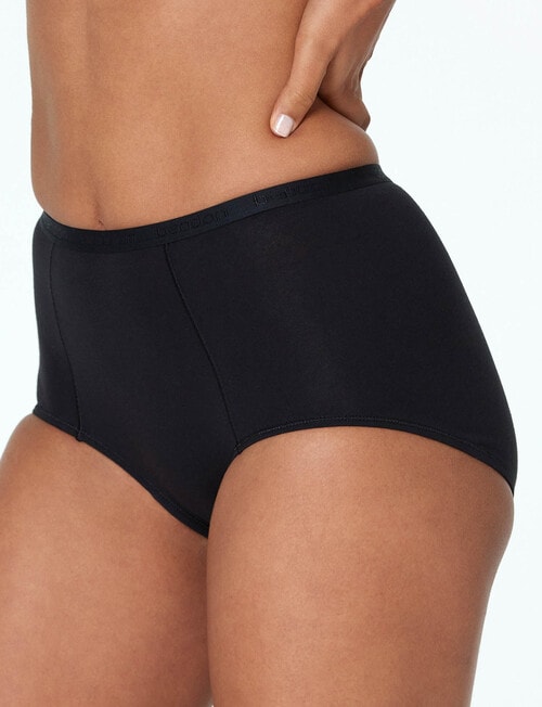 Bendon Body Cotton Trouser Brief, Black product photo View 02 L