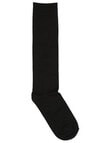 Columbine Merino Wool Knee-High Sock, Black product photo View 02 S