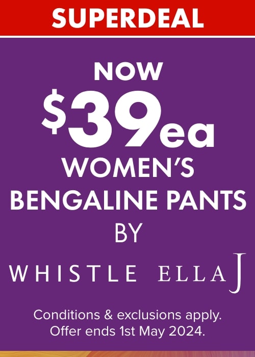 Now $39ea Womens Bengaline Pants by Ella J & Whistle