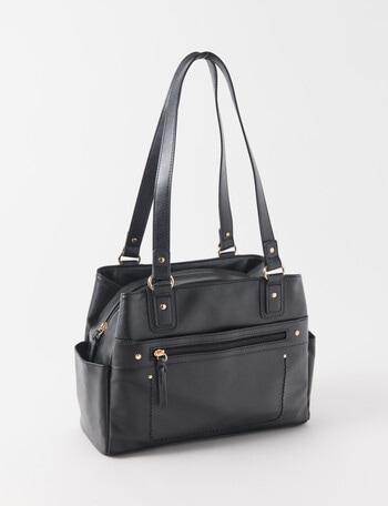 Boston + Bailey Triple Compartment Shoulder Bag, Black product photo
