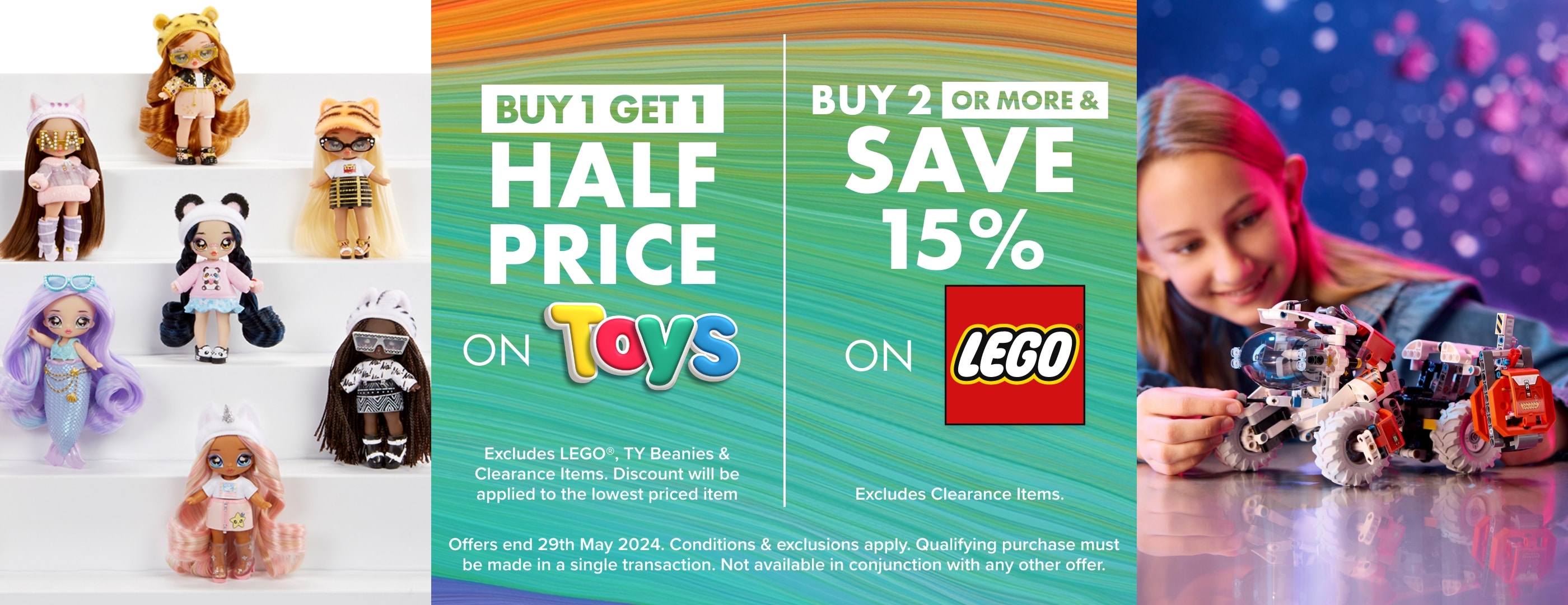 BUY 1 GET 1 HALF PRICE on Toys | Buy 2 or more & save 15% LEGO®