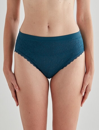 Berlei Barely There Lace Full Brief, Marine Shadow, 8-20 product photo
