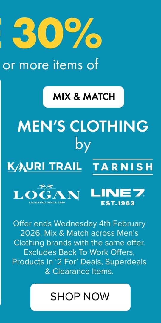 Mix & Match Save 30% when you buy 2 or more items of Underwear, Socks 7 Sleepwear by Jockey, Bonds, Mazoni, Chisel , Gym Equipment 