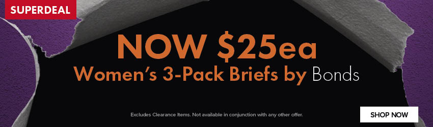 NOW $25 Each Womens 3- pack Briefs by Bonds