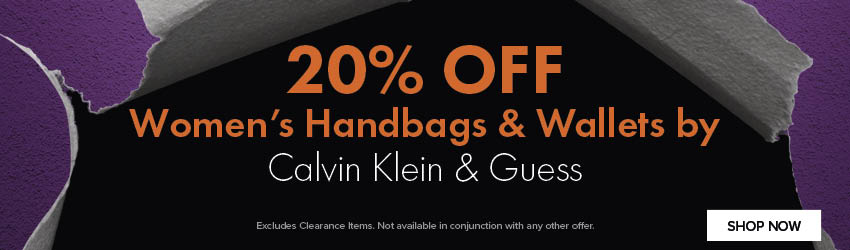 20% OFF Womens Handbags wallets By Calvin Klein & Guess