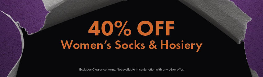 40% OFF Women's Socks & Hosiery