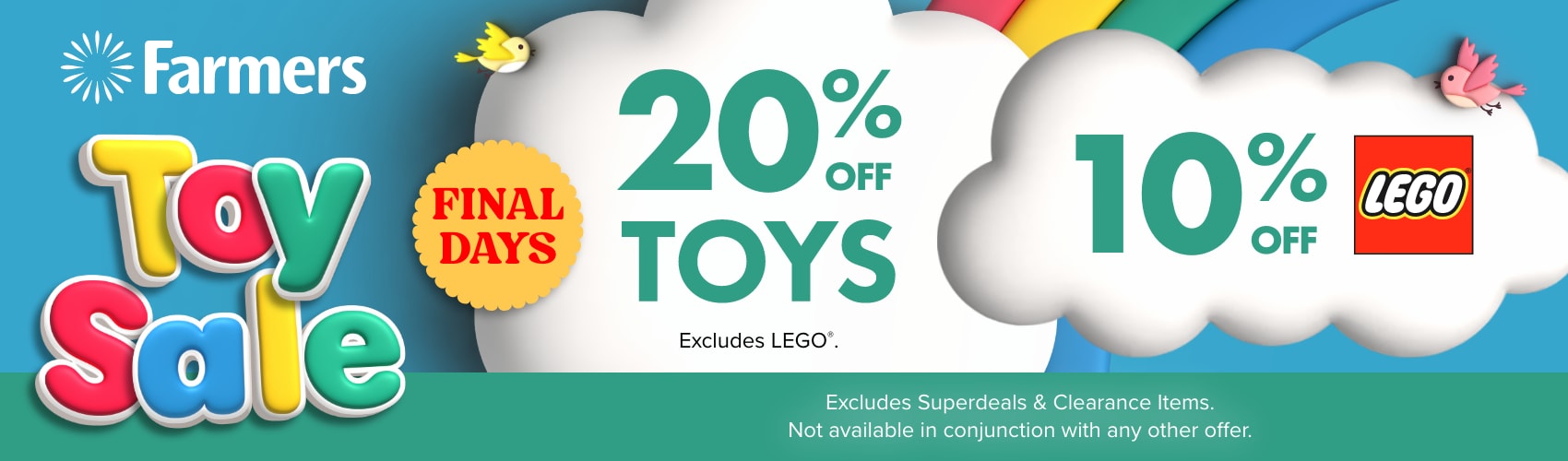 20% OFF Toys| 10% OFF LEGO®