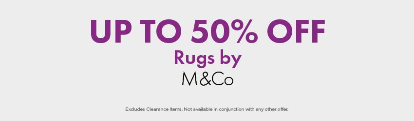 UP TO 50% OFF Rugs by M&Co