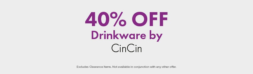 40% OFF Drinkware by CinCin