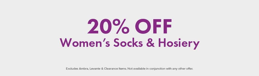 20% OFF Women's Socks & Hosiery