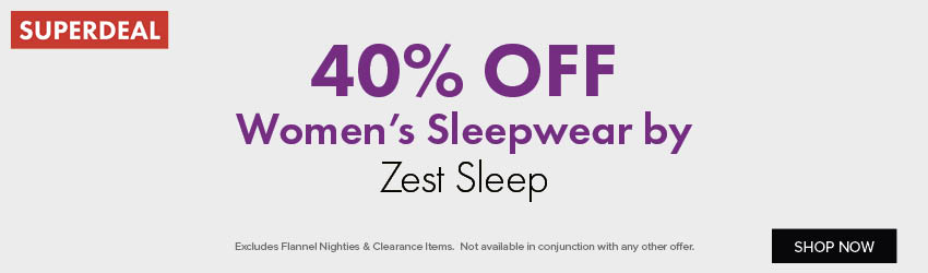 40% OFF Women's Sleepwear by Zest Sleep