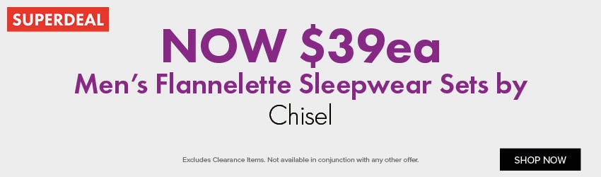 NOW $39ea Men's Flannelette Sleepwear Sets by Chisel