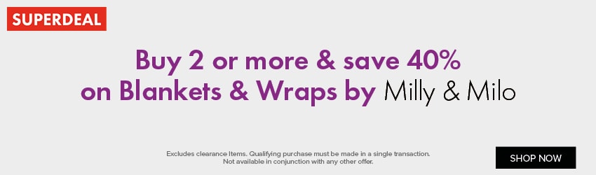  Buy 2 or more & save 40% Blankets & Wraps by Milly & Milo