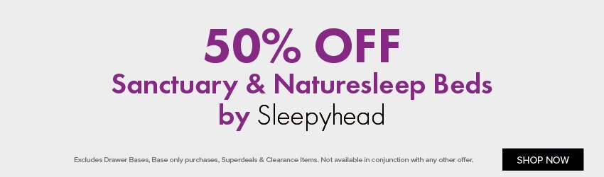 50% OFF Sanctuary & Naturesleep Beds by Sleepyhead