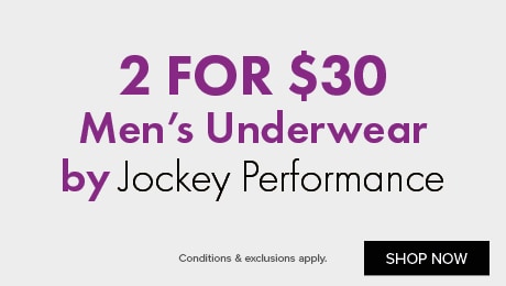  2 FOR $30 Men's Underwear by Jockey Performance