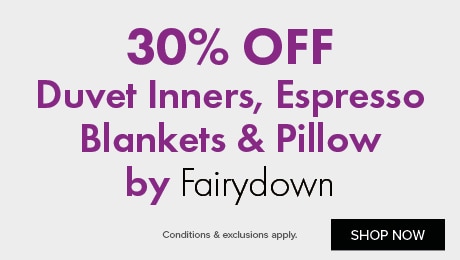 30% OFF Duvet Inners, Espresso Blankets & Pillow by Fairydown