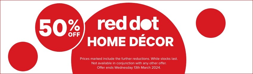 50% OFF Red Dot Home Décor
