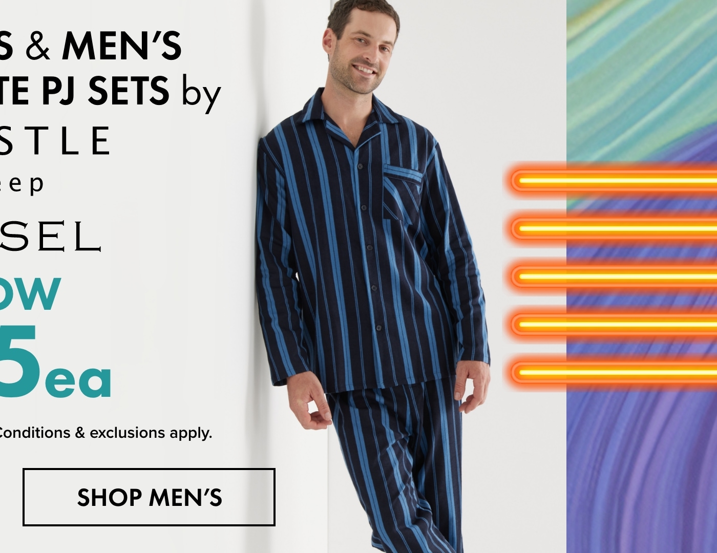 $35ea Women's & Men's Flannelette PJ Sets by Whistle Sleep & Chisel