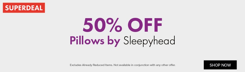 50% OFF Pillows by Sleepyhead