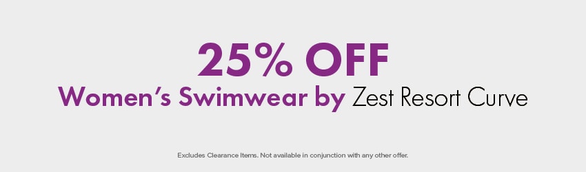 25% OFF Women's Swimwear by Zest Resort Curve