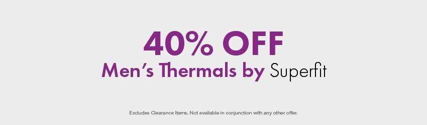 40% OFF Men’s Thermals by Superfit