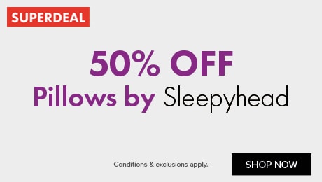 50% Off pillows by sleepyhead