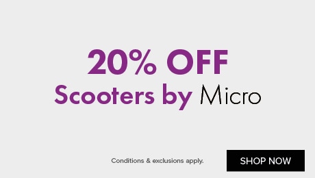 20% OFF scooters by Micro