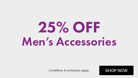 25% Off men's accessories