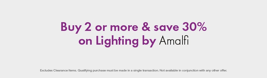 Buy 2 or more & save 30% on Lighting by Amalfi