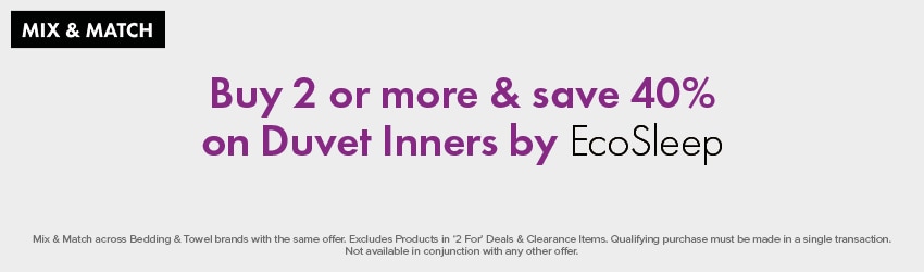 Buy 2 or more & save 40% on Duvet Inners by EcoSleep