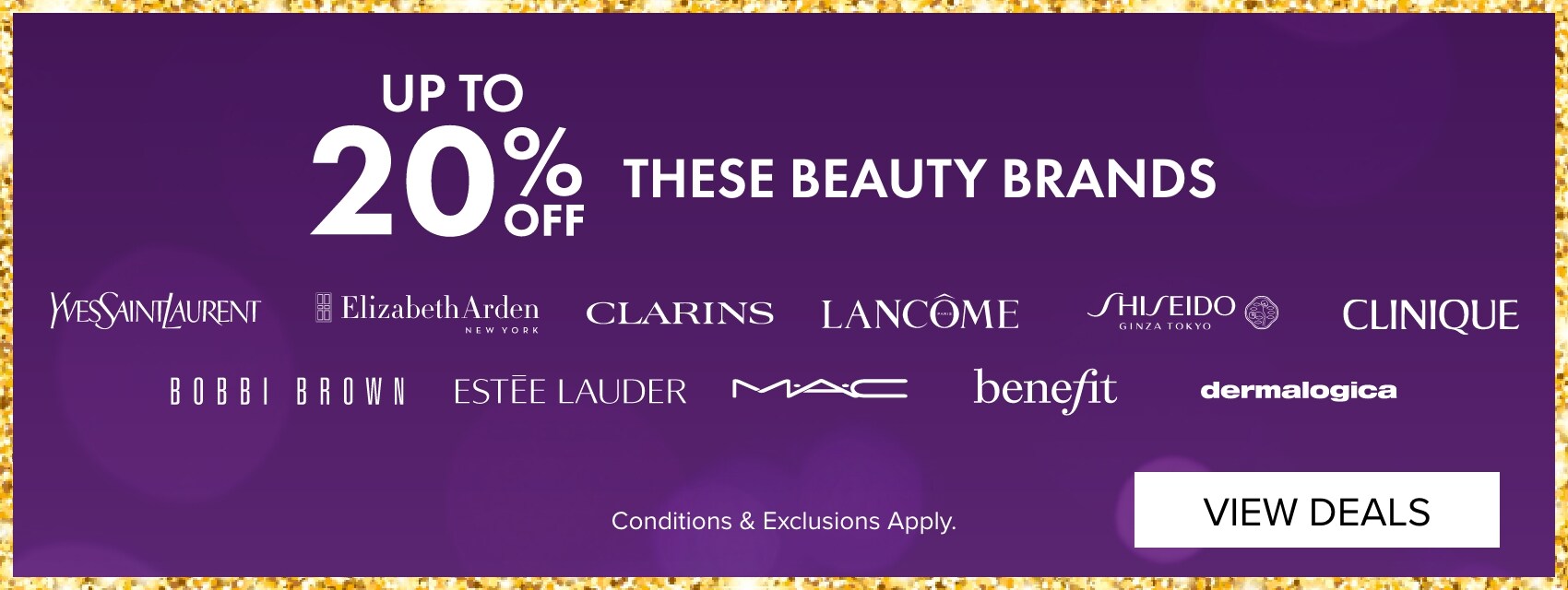 UP TO 20% OFF Selected Beauty Brands